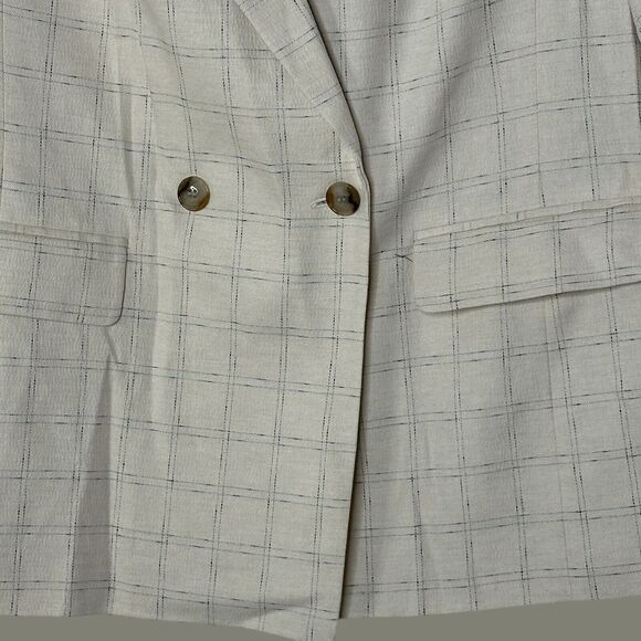 Madewell Cream Plaid Blazer - Picture 6 of 11